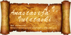 Anastasija Vuletaški vizit kartica